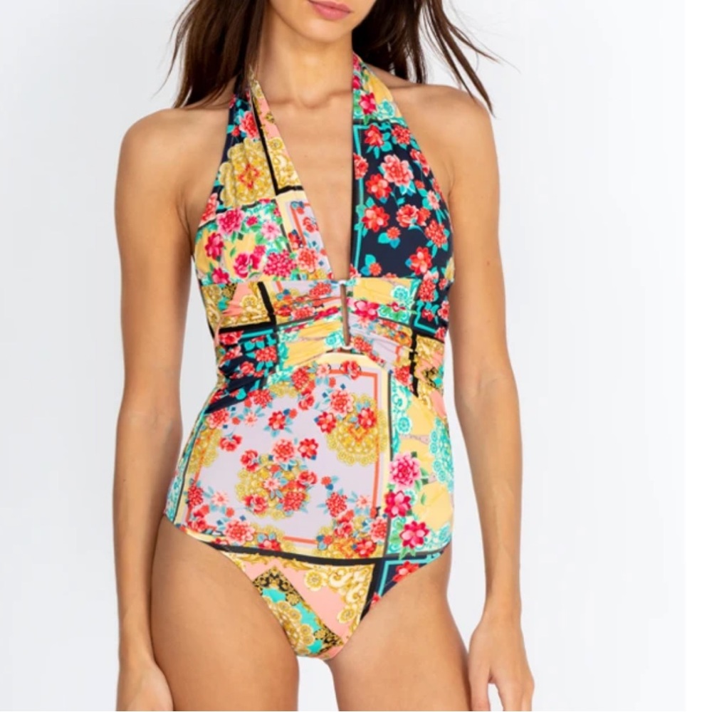 Johnny Was NWT JAPER PLUNGE ONE PIECE size Large
